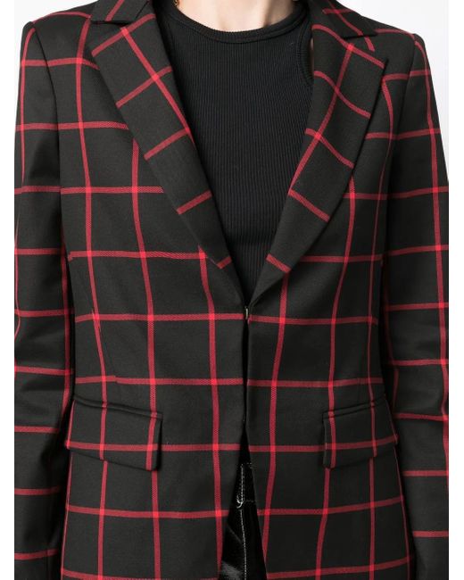Alice + Olivia Black Mya Notch Collar Twill Blazer