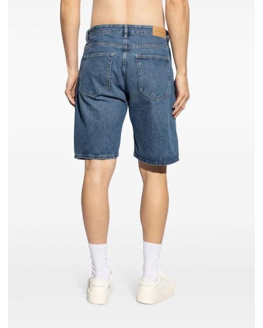 Samsøe & Samsøe Blue Knee-Length Denim Shorts for men