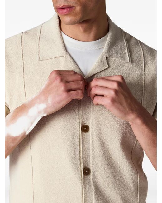 Paul Smith White Bouclé Short-Sleeve Shirt for men