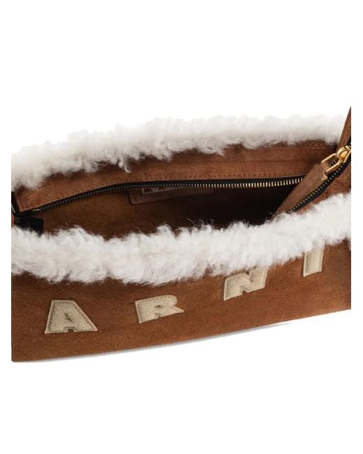 Marni ムートンスタイル ショルダーバッグ Brown