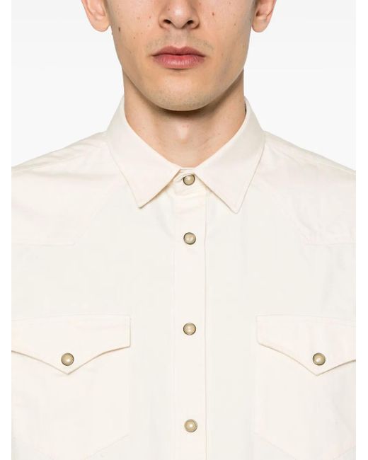 メンズ Canali コットン シャツ White