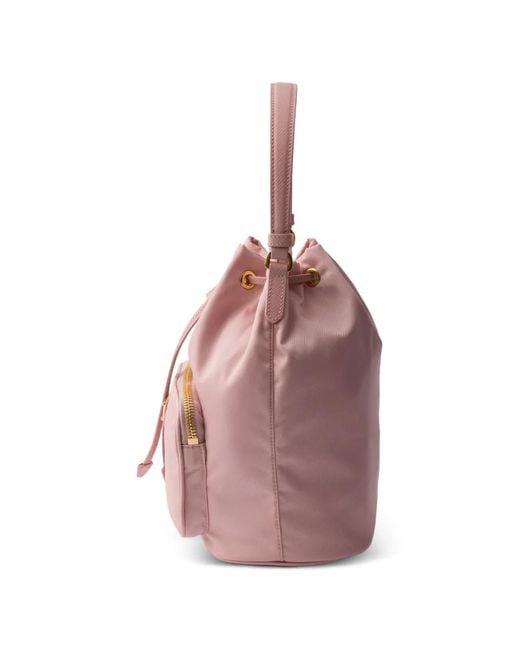 Prada Pink Duet Re-Nylon Bucket Bag