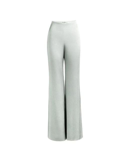 Silvia Tcherassi Gray Palermo Wide-Leg Trousers