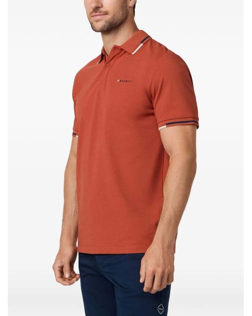 Hackett Red Tipped Jacquard Polo Shirt for men
