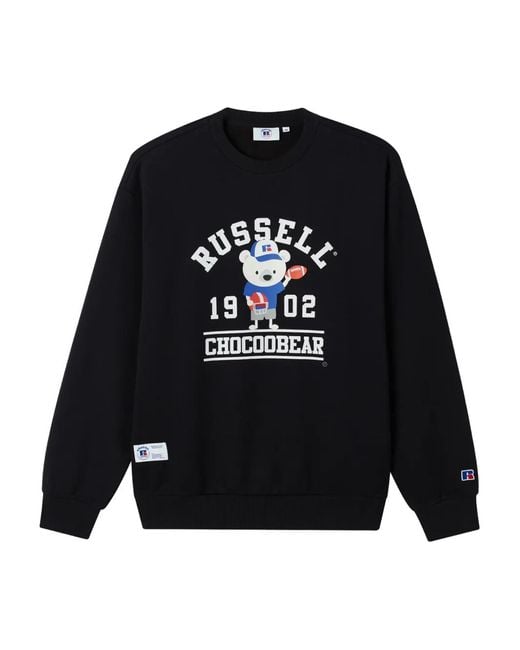 Chocoolate Black Graphic-Print Sweatshirt for men