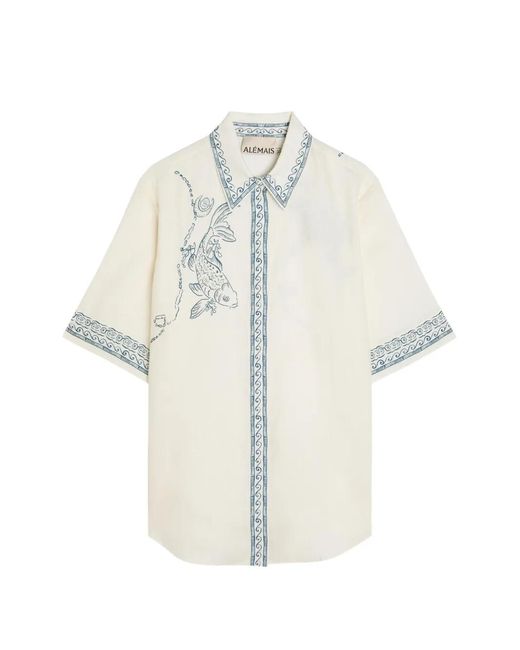 ALÉMAIS White Lucky Short-Sleeve Shirt
