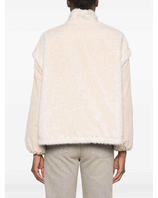 Moncler Natural Logo-Plaque Jacket