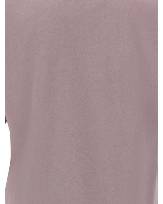 Stone Island Purple Compass-Patch Ribbed T-Shirt for men