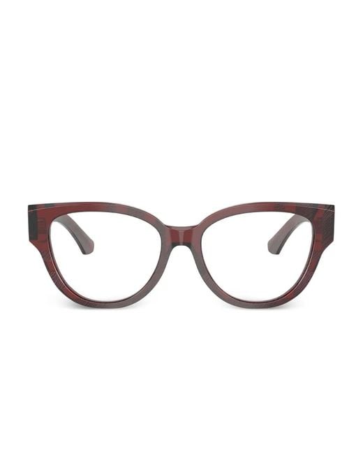 Burberry Red Check-Pattern Glasses