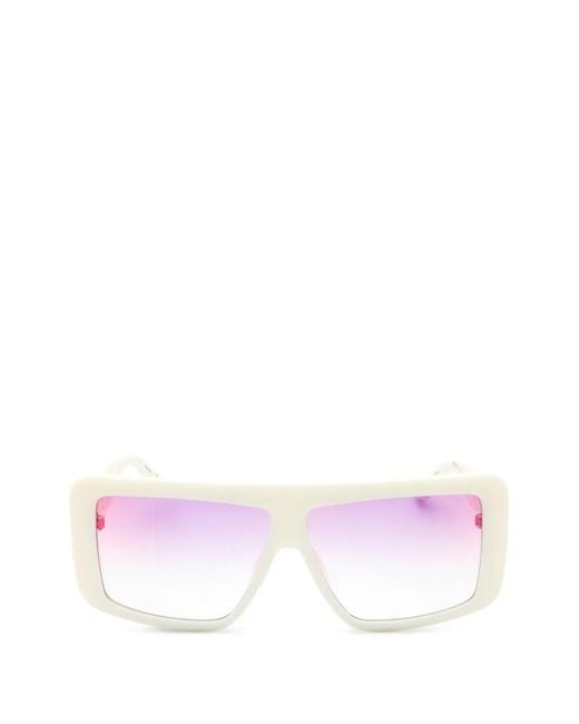 GUESS EYEWEAR Pink Lunettes De Soleil À Monture Rectangulaire Et Détail De Chaîne