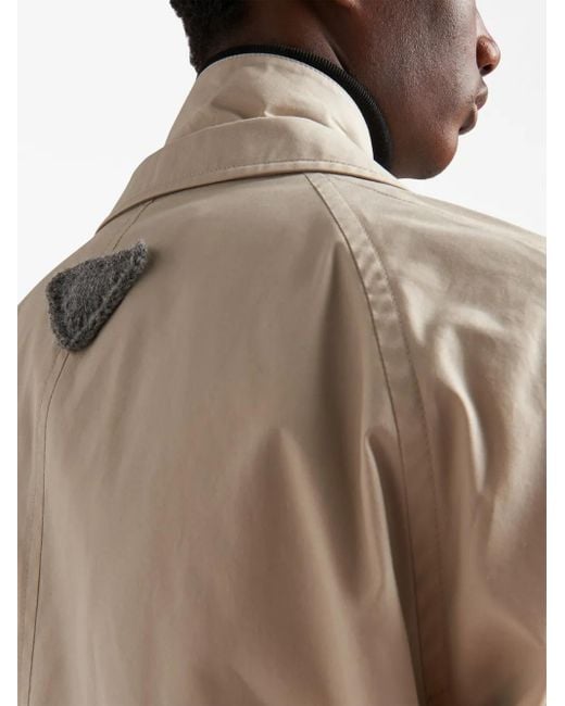 Prada Mantel Met Enkele Rij Knopen in het Natural voor heren