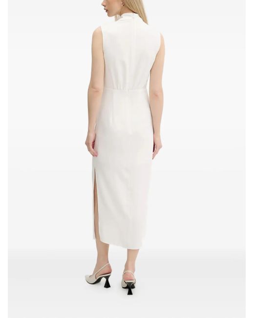 HUGO White Side-Split Midi Dress