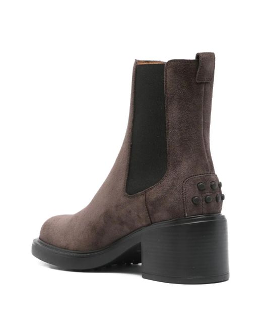 Tod's Brown Leather Ankle Boots