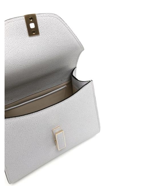 Valextra White Iside Leather Crossbody Bag