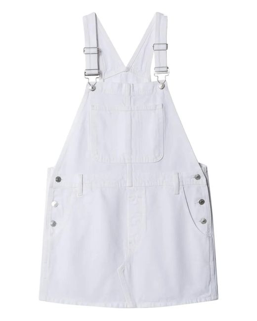 Re/done White Straps Pocket Mini Dress