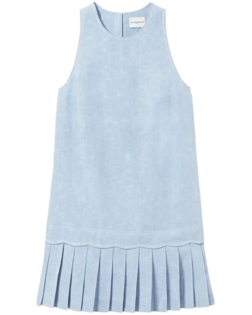 Claudie Pierlot プリーツディテール ミニドレス Blue