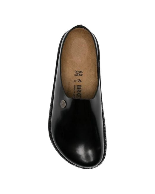 Birkenstock Black Leather Slip-On Clogs for men