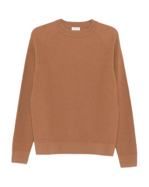 Fursac Brown Crew-Neck Sweater for men