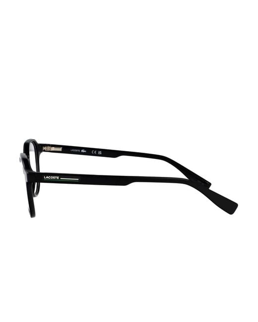 Lacoste Black Round-Frame Glasses for men