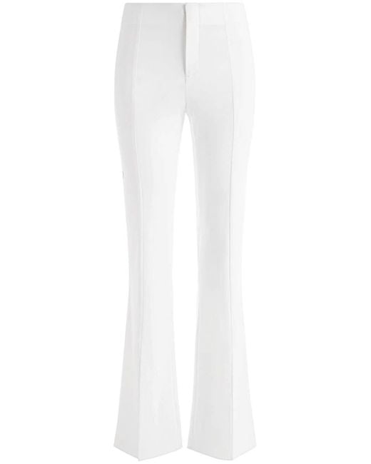 Pantalones bootcut Tisa con abertura frontal Alice + Olivia de color White