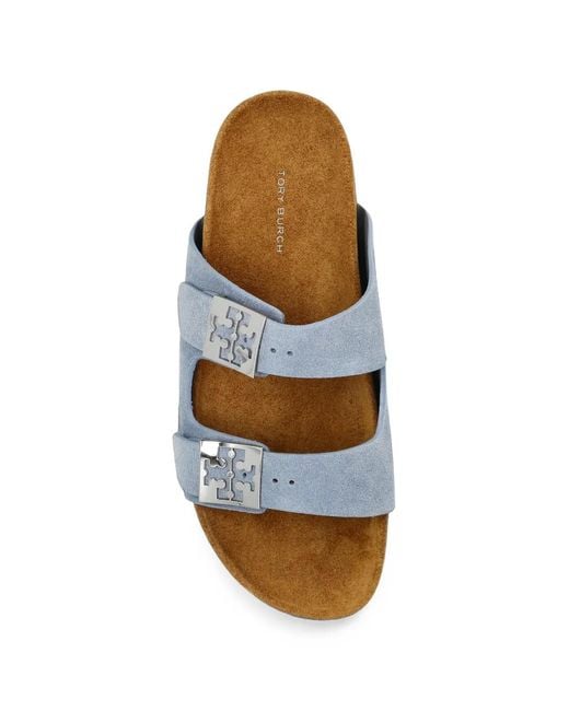 Tory Burch White Mellow Buckle-Strap Sandals