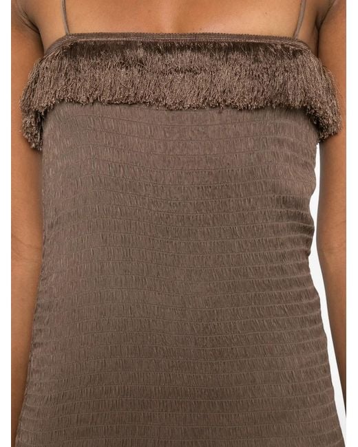 By Malene Birger Brown Nova Fringed Maxi Dress