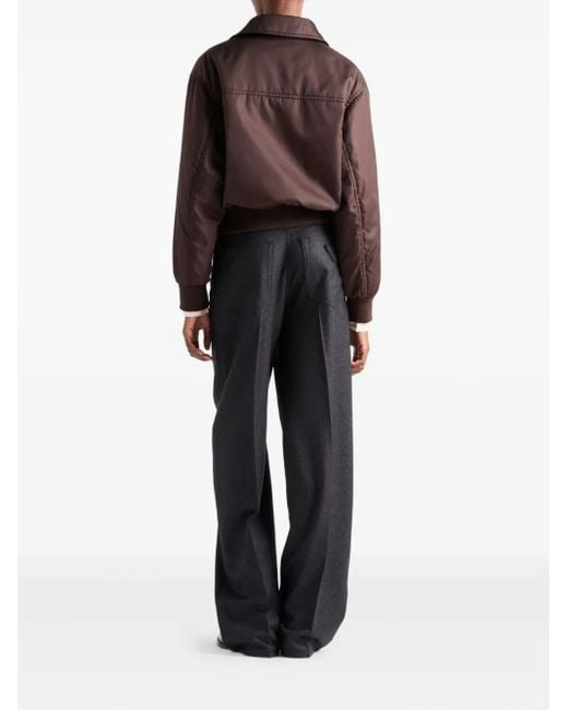 Prada Brown Re-Nylon Triangle-Logo Jacket