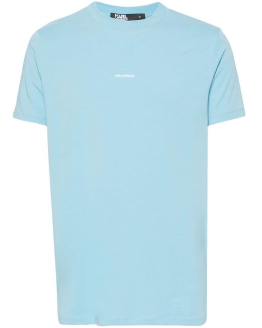 Camiseta con logo Karl Lagerfeld de hombre de color Blue