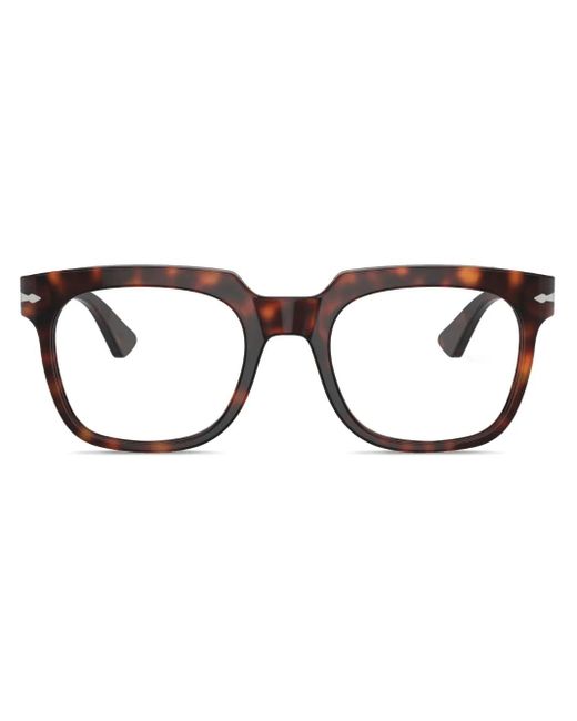 Persol Brown Eckige Brille