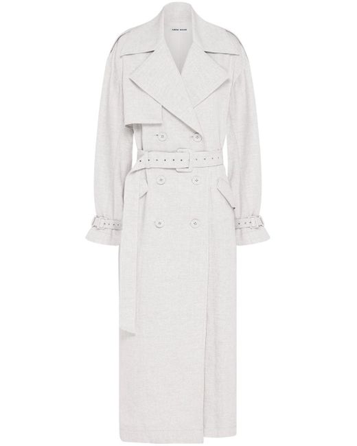 Anna Quan White Wesley Belted Trench Coat