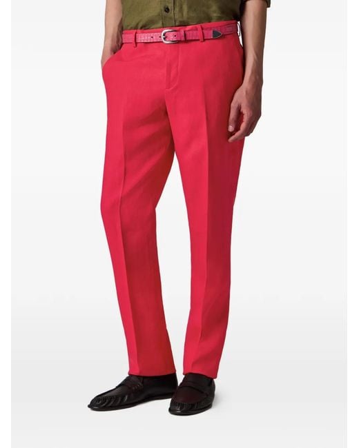 Paul Smith Tapered-Fit Linen Trousers for men