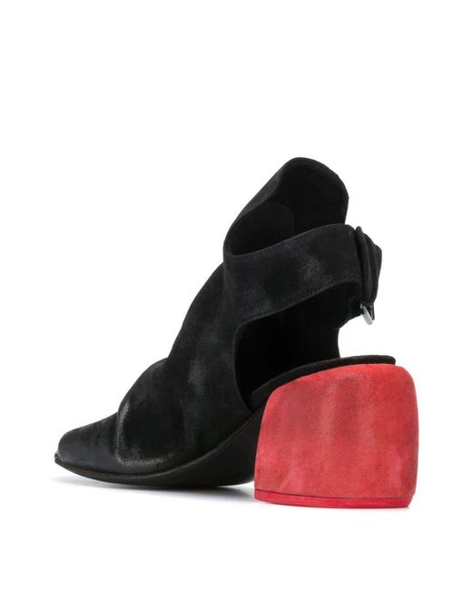 block heel sandals black leather