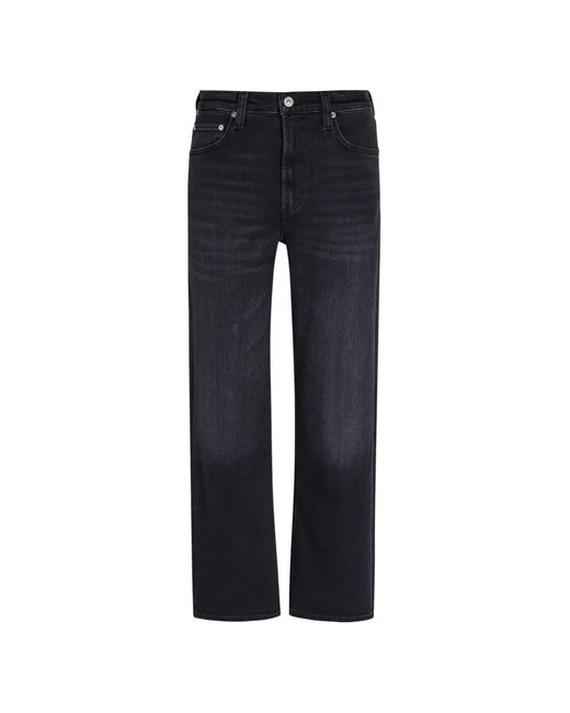 Citizens of Humanity Blue Washed-Effect Jeans