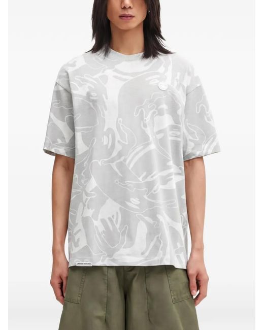 Aape By A Bathing Ape White Patterned T-Shirt for men