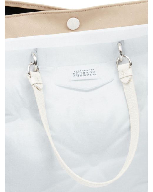 Maison Margiela White Glam Slam Handtasche mit Trompe-l'oeil-Print