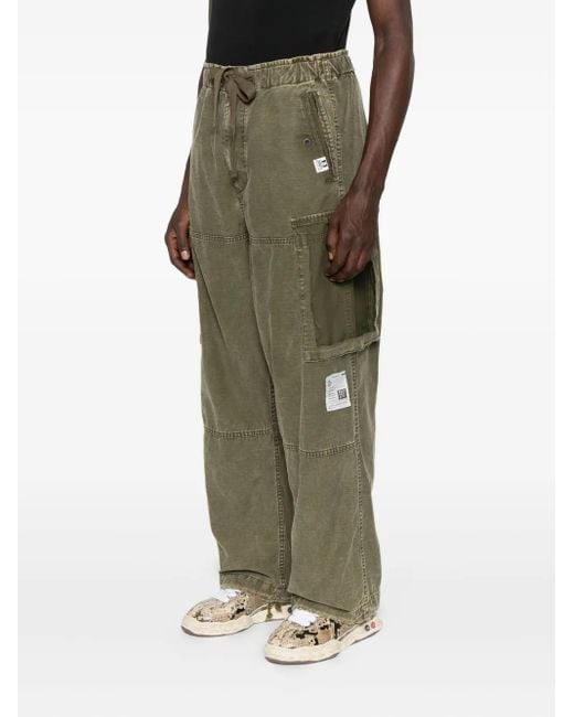 Maison Mihara Yasuhiro Green Cargo Pocket Drawstring Trousers for men