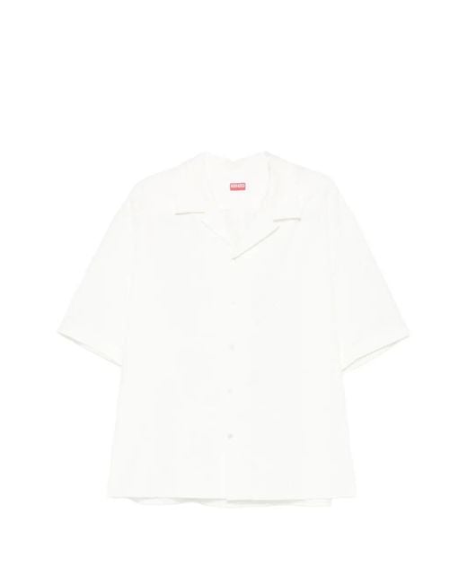 KENZO White Tiger' Hawaiian Short Sleeve Shirt for men
