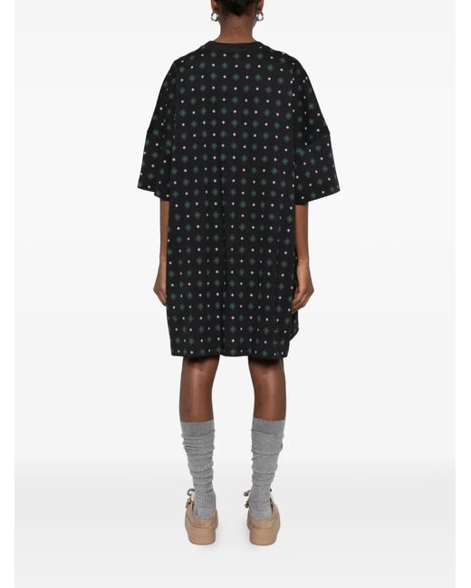 Moschino Black Moschino Bear-Print Mini Dress