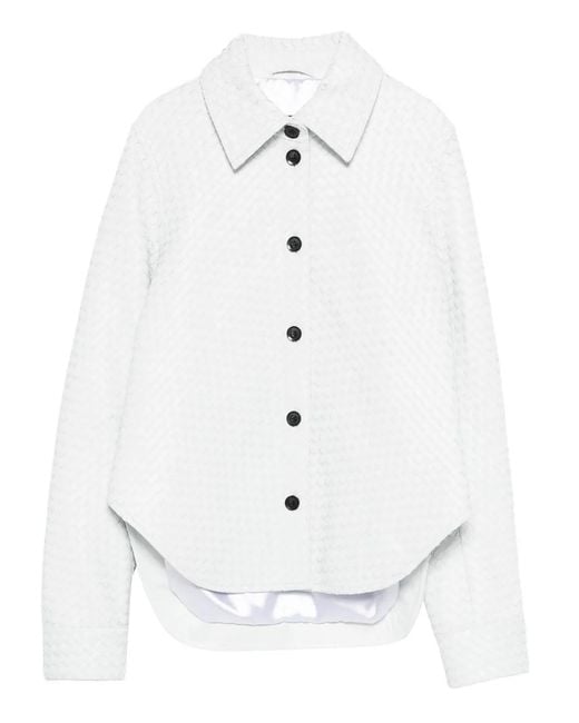Manokhi White Demi Textured Shirt