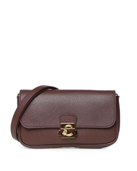 Coccinelle Brown Mini C-Me Lock Shoulder Bag