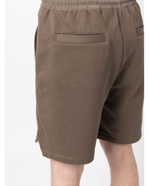 Emporio Armani Brown Cotton Jersey Bermuda Shorts
