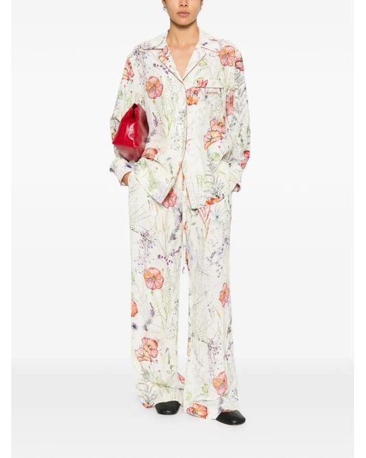 McQueen White Cotton Patterned Shirt