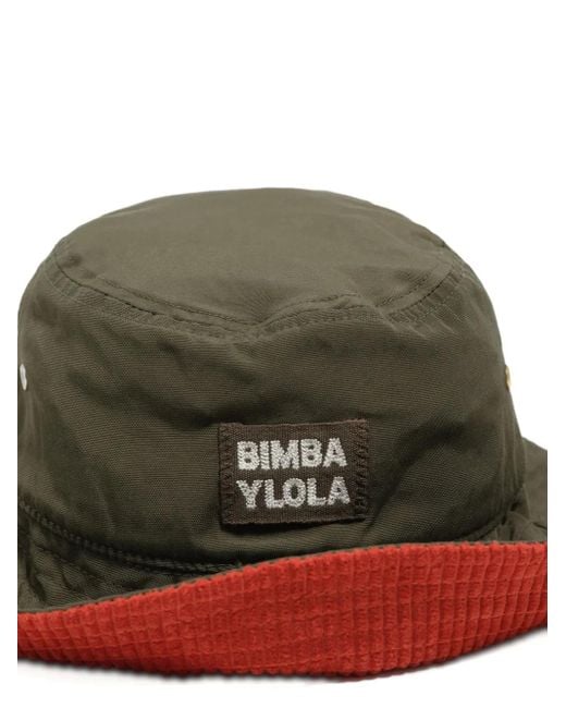 Bimba Y Lola Gray Logo-Patch Corduroy-Trimmed Hat