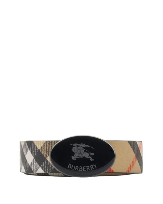 Burberry Karierter Gürtel in White für Herren