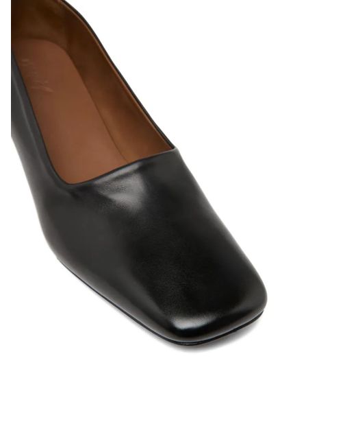 Marsèll Black Kitten-Heel Square-Toe Pumps