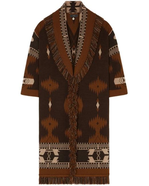 Abrigo Icon en jacquard Alanui de color Brown