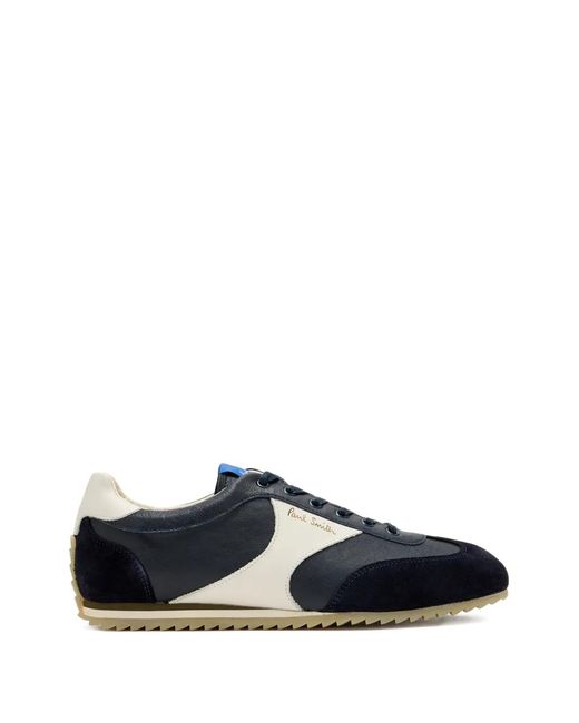 Paul Smith Blue Suede Panelled Sneakers for men