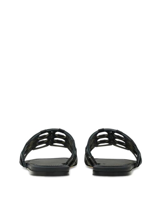 Ferragamo Black Gancini Slides