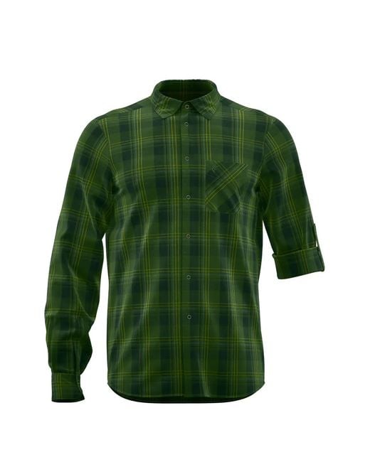 REDELK Green Check-Pattern Pocket-Detail Shirt for men