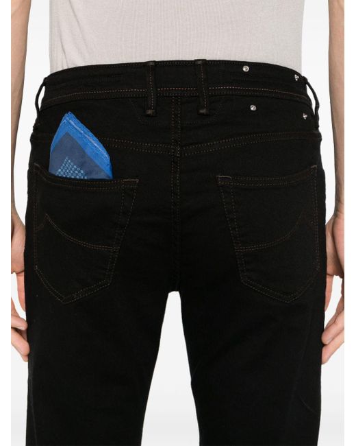 Jeans slim Bard a vita media di Jacob Cohen in Black da Uomo
